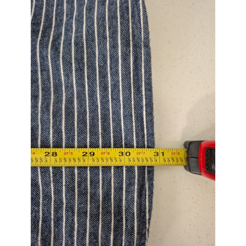 Duluth Shirt Mens Medium Blue‎ Striped Chamois Flannel Slim Fit Button Down - Picture 8 of 8